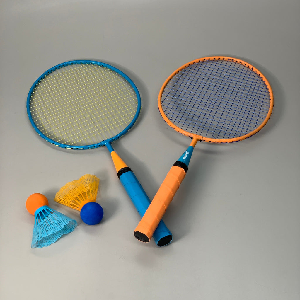 FRANKLIN (2 PACK, 4 Total Rackets) Smashminton Set of 2 Birdies 18 1/2" x 8" Orange/Blue 52608