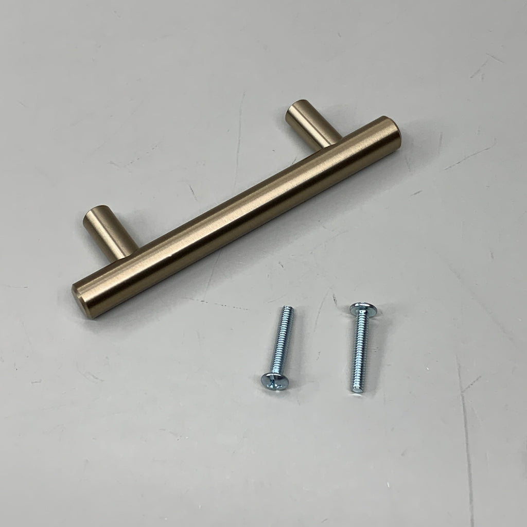 BERENSON (10 PACK) Traditional Advantage Two T-Bar Pull Champagne 3" 9540-20CZ-P
