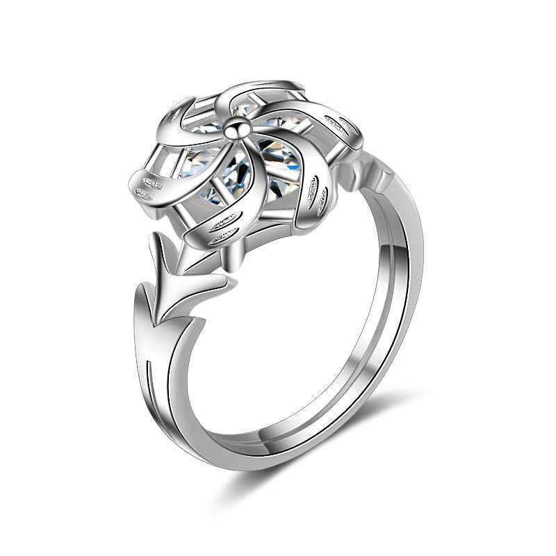 Galadriel Nenya Ring of Water Hobbit Elf Three Rings Great Rings Fashion Women Girl Jewelry High Quality Fan Gift