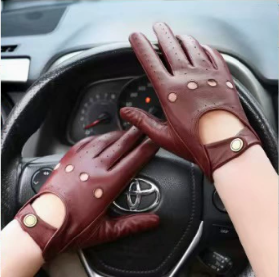 Men's leather gloves anti slip sports driving and outdoor cycling leather gloves