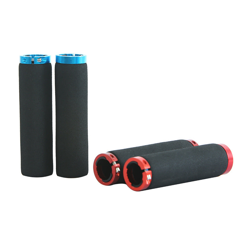 Bicycle Sponge Handle Cover Unilateral Bilateral Locking Mountain Bike Grip Non-Slip Sweat-Absorbing Foam Cotton Handle Gloves