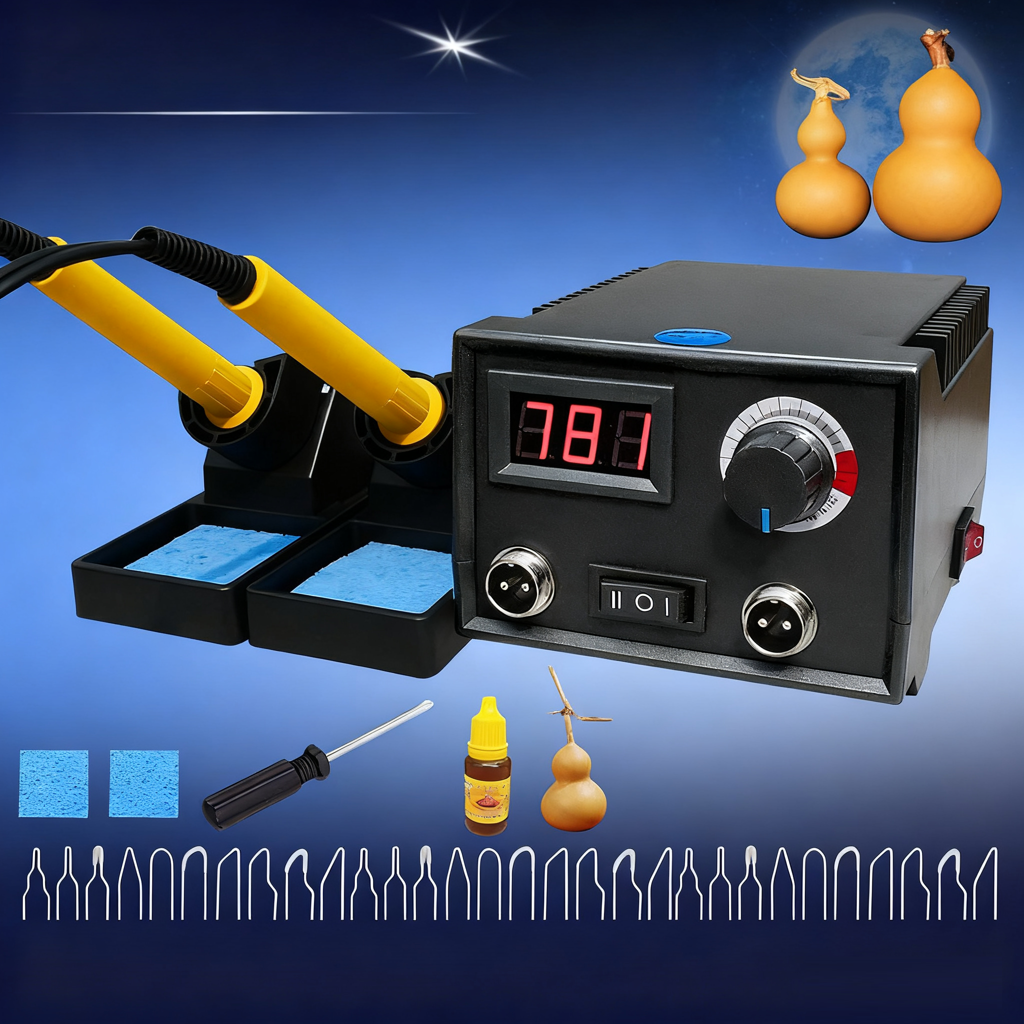 Pengjia Temperature Regulating Pyrography Machine Board Pyrography Tool Set Pyrography Wood Burning Pen Electric Iron Brush