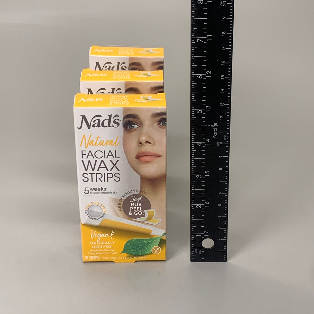 NADS Natural Facial Wax Strips Vegan With Post Wax Oil 6501EN06 (New)