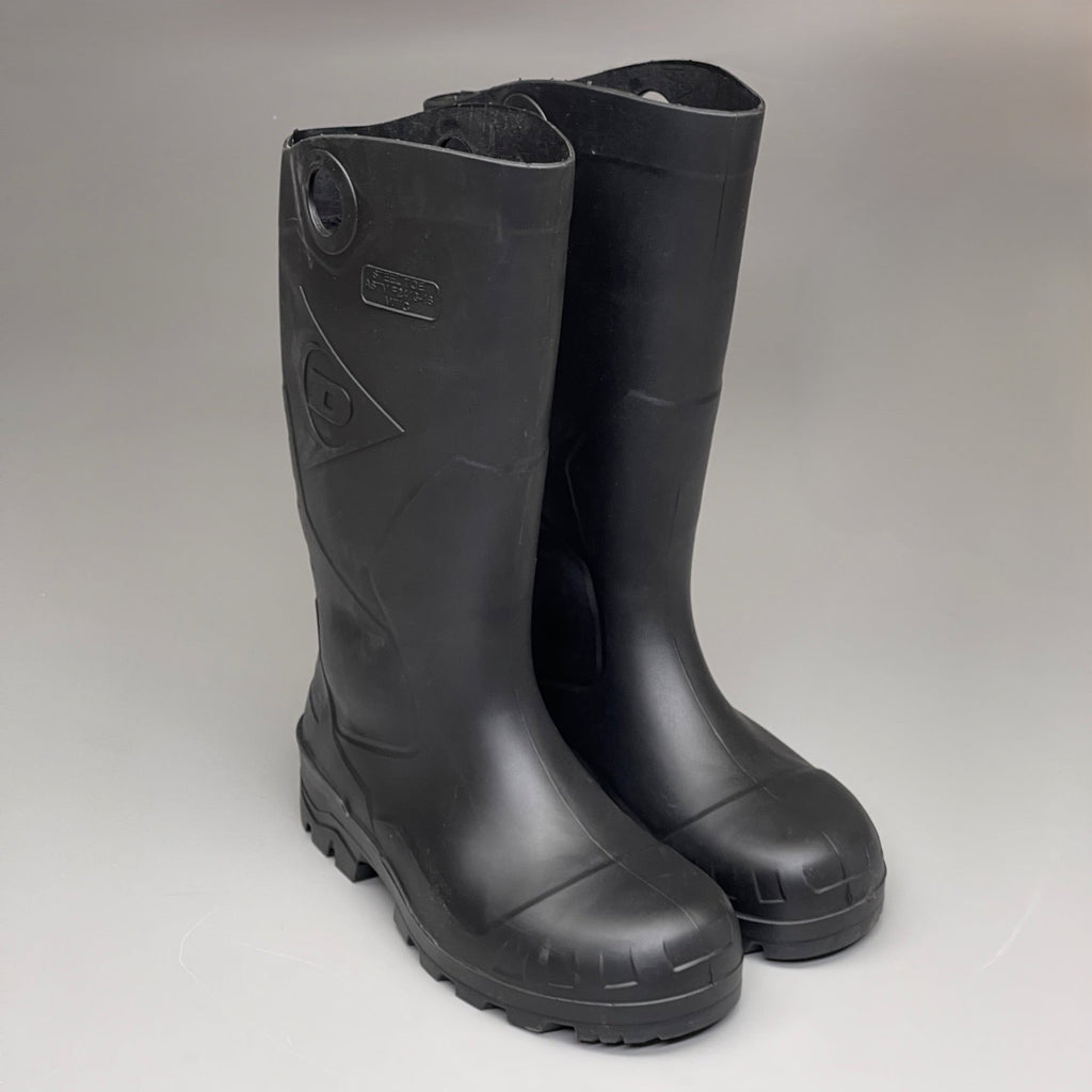 DUNLOP Steel Toe Safety Boots Waterproof Black Sz M 3 W 5 #86776