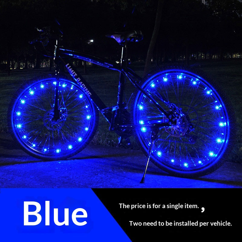 20 LED Bike Cycling Rim Lights Wheel Spoke Light String Strip Lamps Waterproof Bicycle Light Decoration Accessories Waterproof LED Bike Spoke Lights For Adult Bike Beautiful Night Bike Decoration