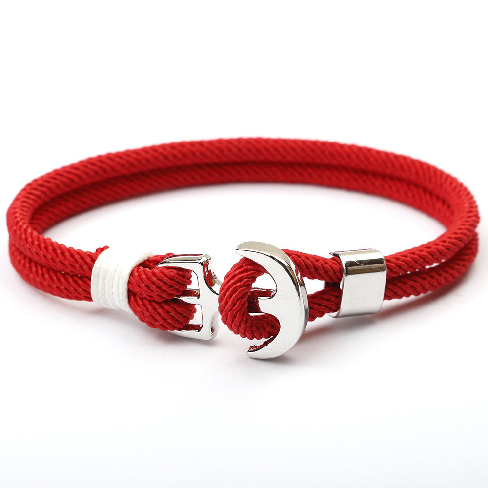 Amazing Multilayer Anchor Bracelets Charm Survival Rope Chain  Fashion Jewelry Bracelet Men For Women Best Gift
