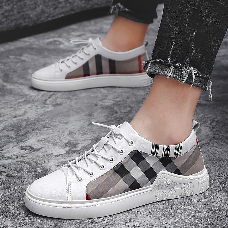 Summer Canvas Mens Breathable Vulcanize Sneakers Light Men Casual Walking Shoe Non-slip Fashionable Sports Shoes Mens Workout Lightweight White Flat Sneakers