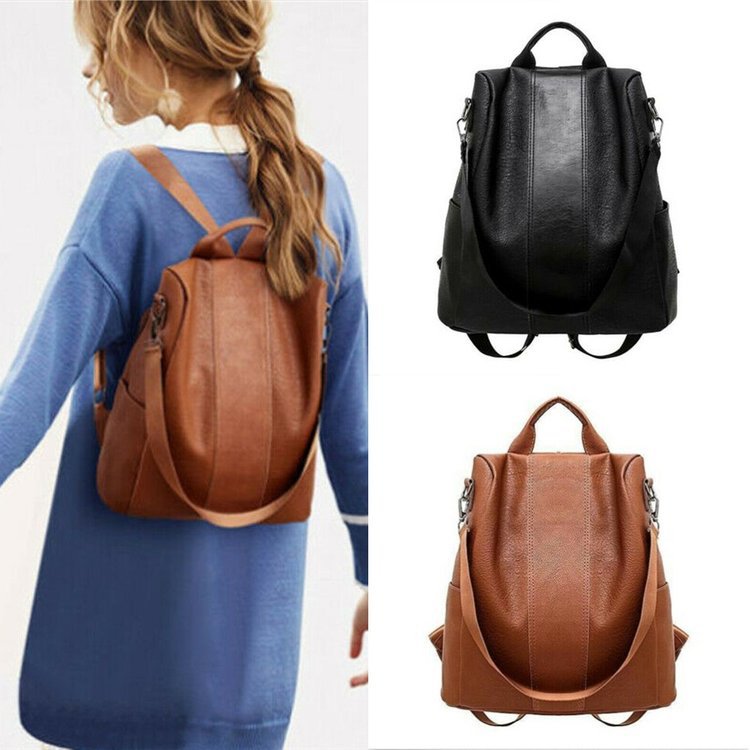 Sizzling Anti-Theft Vintage Style Leather Backpacks for Teenager Girls And Women School Bagpack For Females Travel Bags