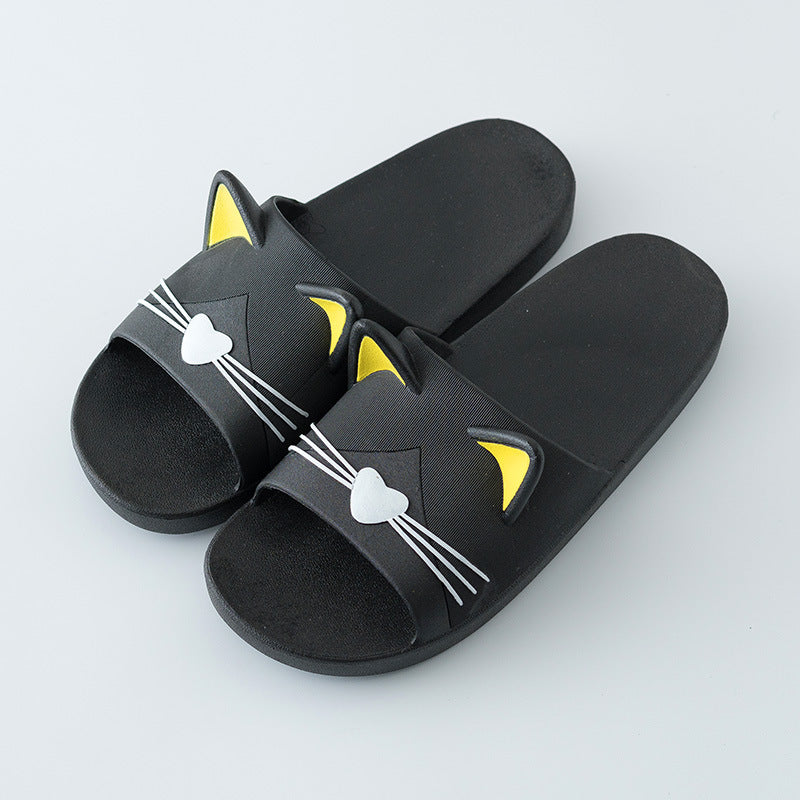 Women Summer Slippers Beach Slide Sandals Cats Flip Flops Soft Sole Comfortable Couple Slippers For Women Quick Drying Bathroom Slippers Pillow Slides Non Slip Soft Thick Sole Open Toe Soft Slippers