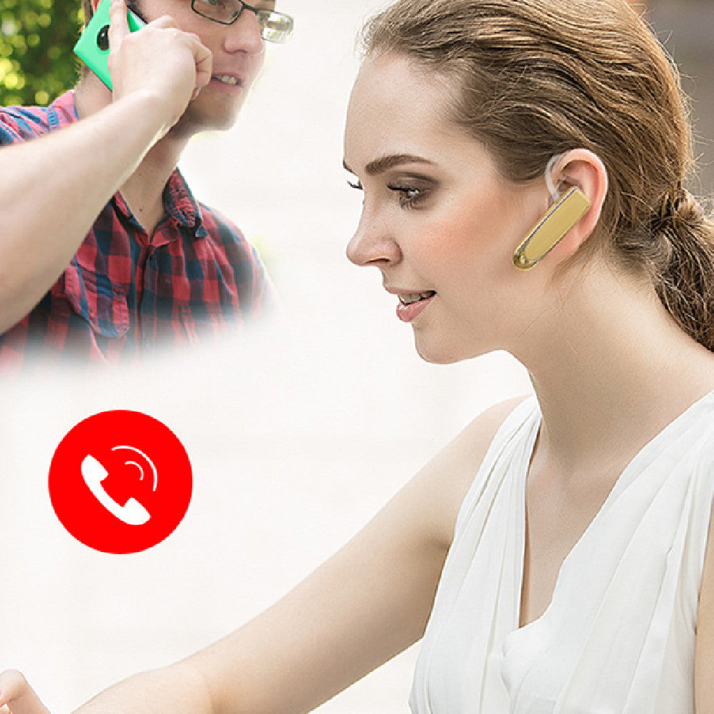 Bluetooth Earpiece V5.0 Wireless Handsfree Headset With Microphone 24 Hrs Driving Headset 30 Days Standby Time Bluetooth Music Headset Waterproof Earphone Works On All Smartphones Sport Wireless Earphones