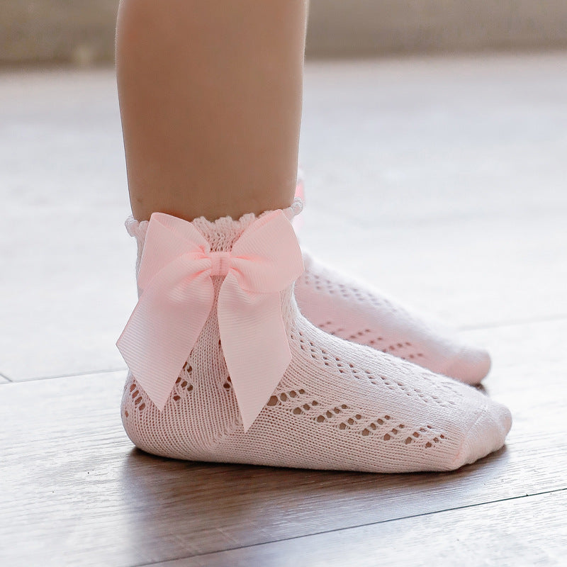 Bowknot Baby Girls Cotton Socks For Children Princess Socks For Newborn Baby Clothing In Modern Style