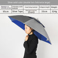 Headworn Double Layer Windproof And Rainproof Fishing Umbrella Hat