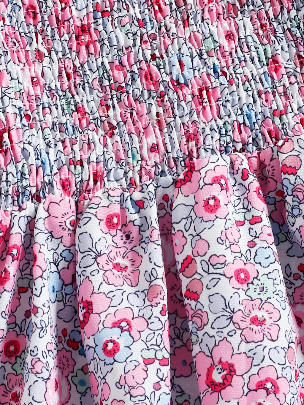 Summer New Girls' Floral Puff Sleeve Dress