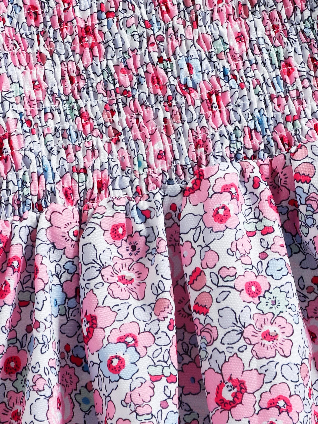 Summer New Girls' Floral Puff Sleeve Dress