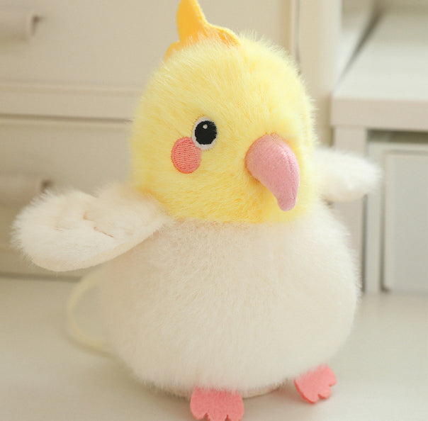 Cartoon Parrot Plush Toy Pendant For Girls Bags And Keychains