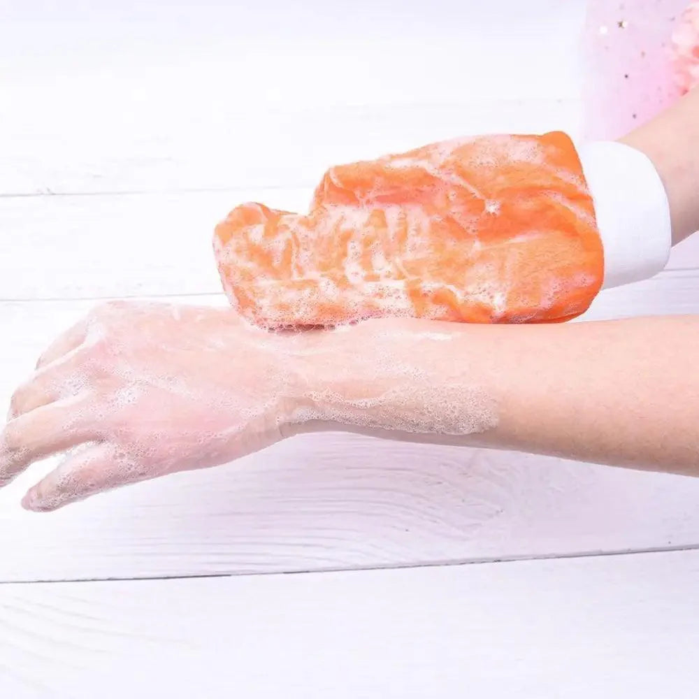 1PC Colorful Shower Bath Magic Peeling Glove Modern Exfoliating Tan Removal Skincare Soft Gloves For Shower  Body Scrubber Bath Accessories