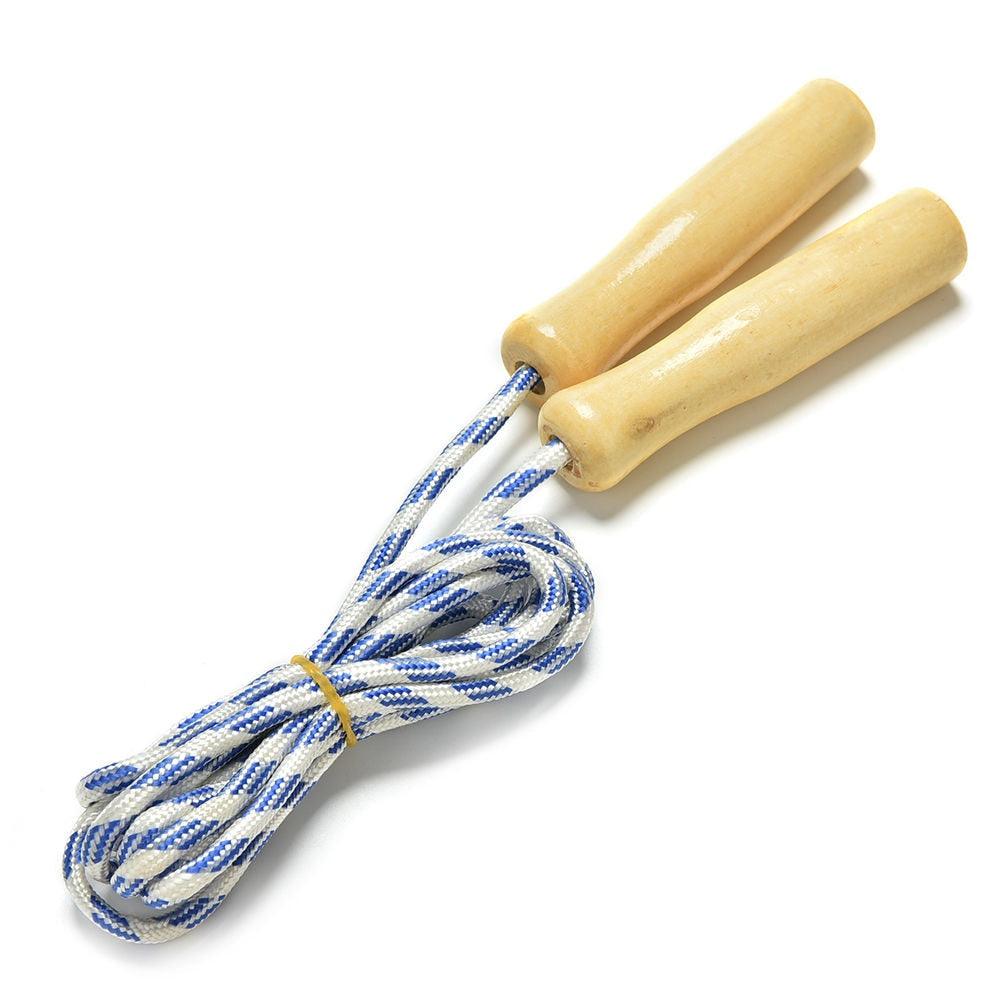 1PC Sports Skipping Rope Practice Speed Jump Random Color Wood Grip Handle Children Kid Fitness Adjustable Wooden Handle Skipping Rope Best For Boys Girls Fitness Training