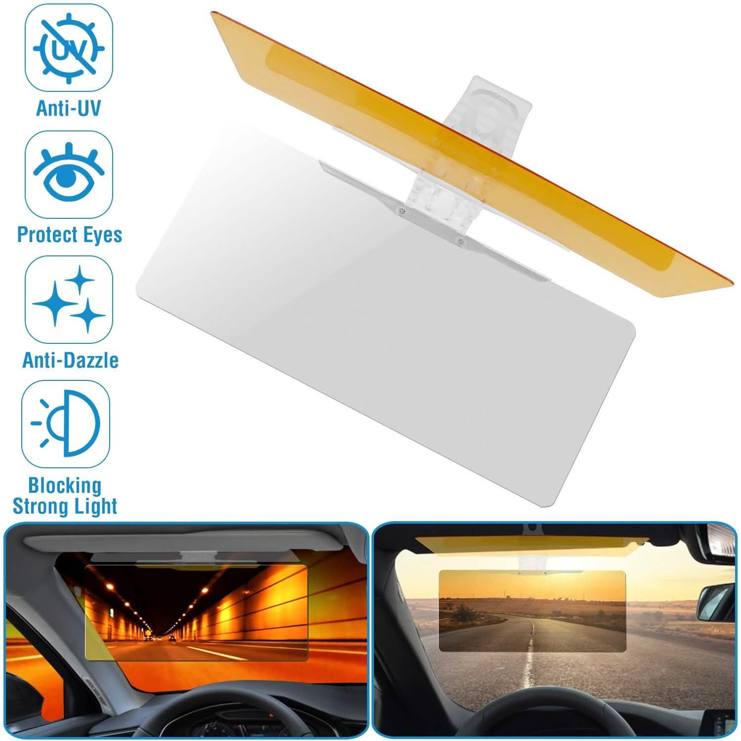 2-in-1 Anti-Glare Auto Sun Visor