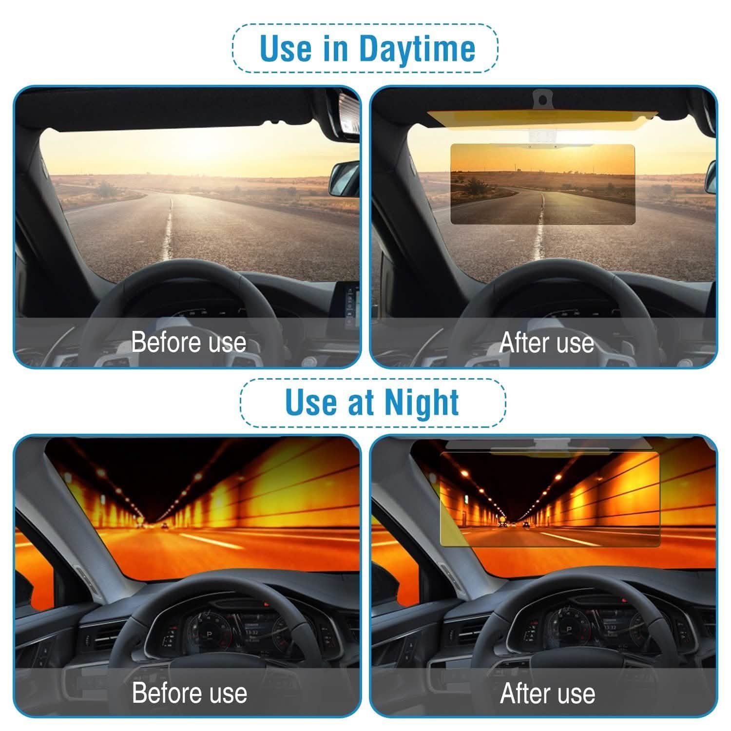 2-in-1 Anti-Glare Auto Sun Visor