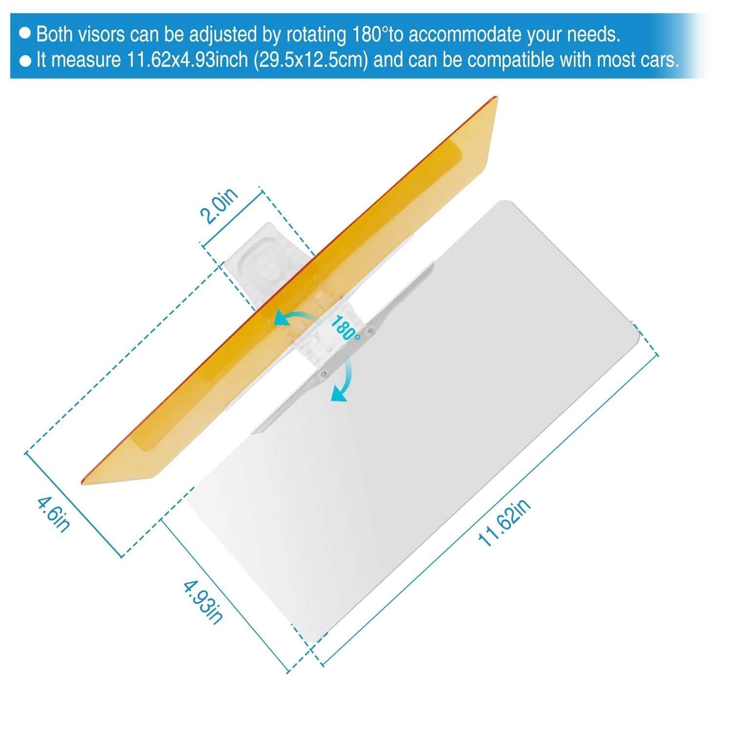 2-in-1 Anti-Glare Auto Sun Visor