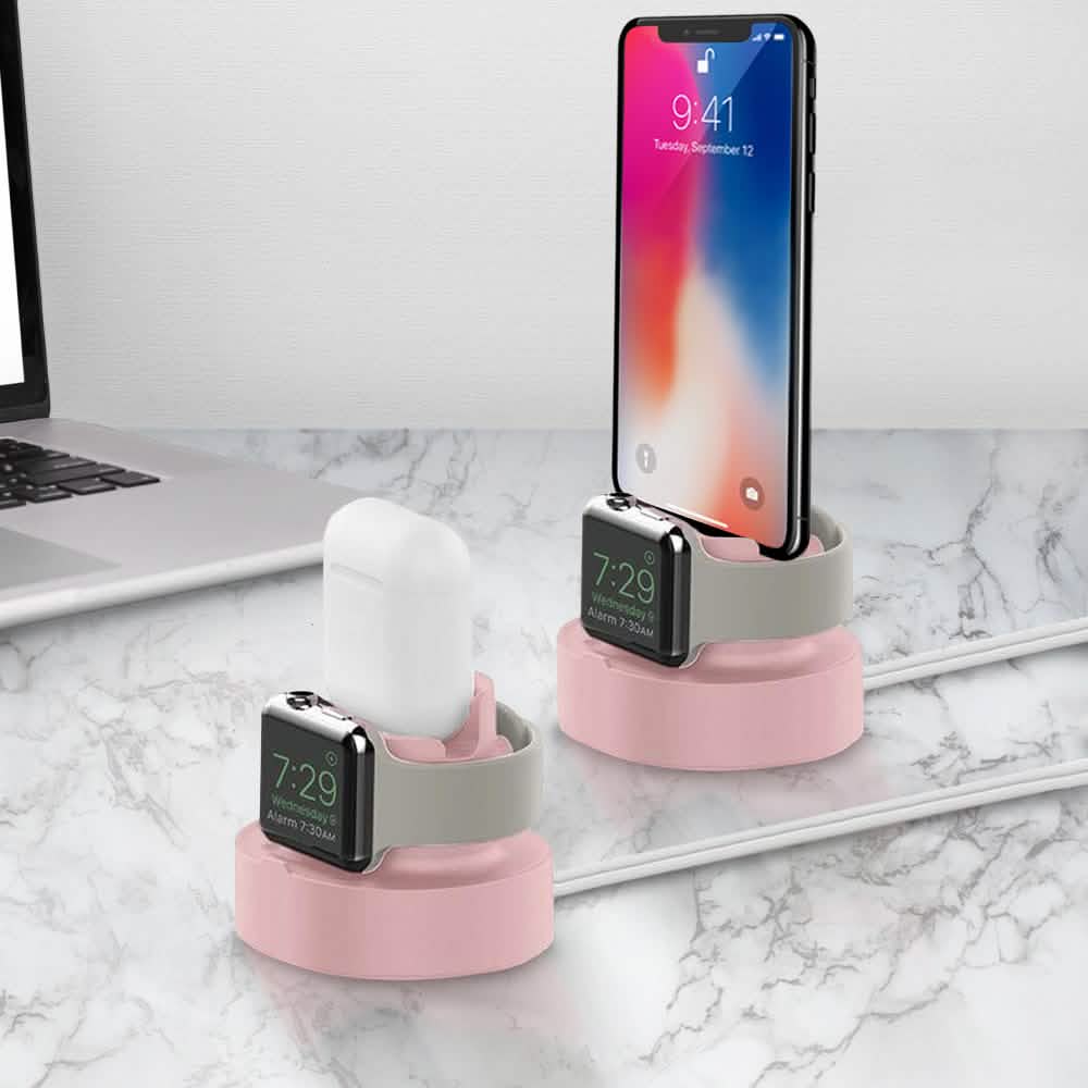 2-in-1 Apple Silicone Charging Stand