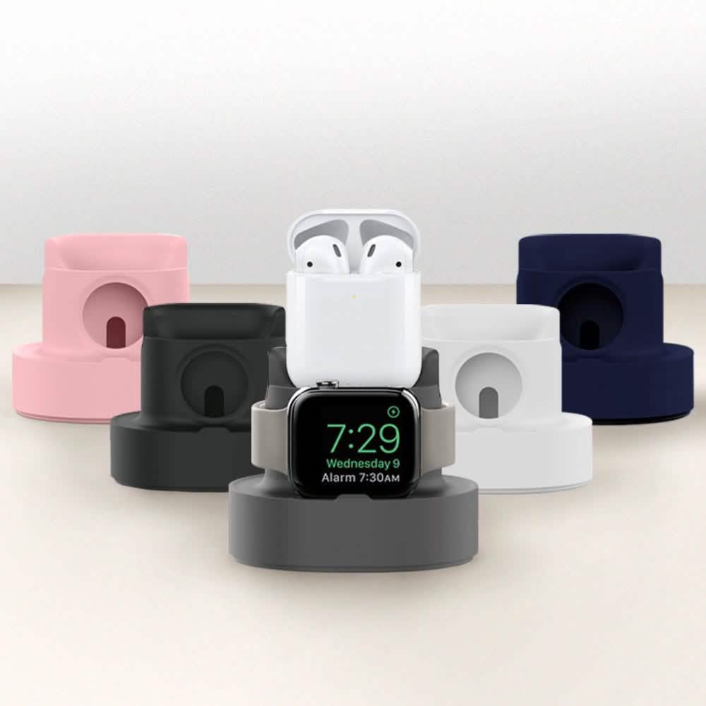 2-in-1 Apple Silicone Charging Stand
