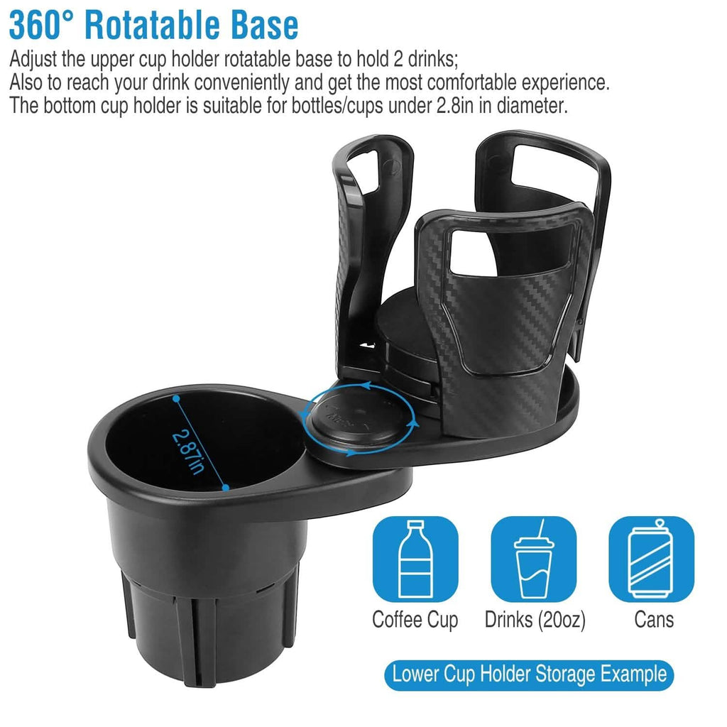 2-in-1 Car Cup Holder Extender