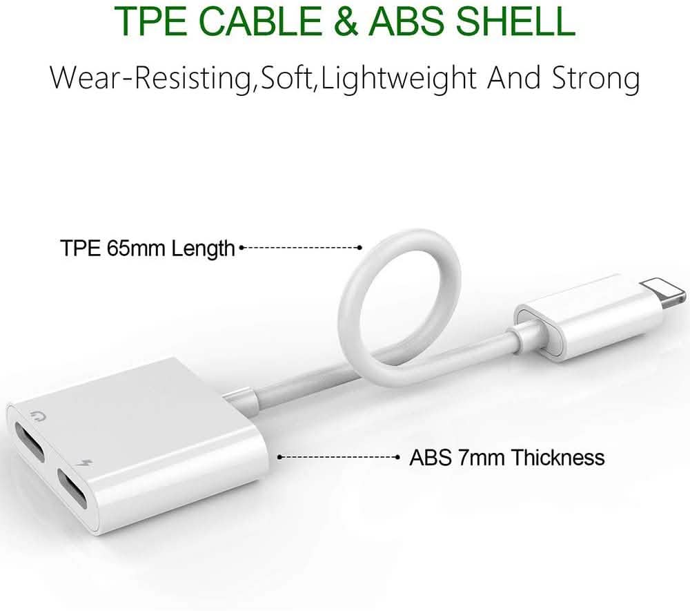 2-in-1 for Lightning Adapter For iPhone 7 8 Plus 10 X