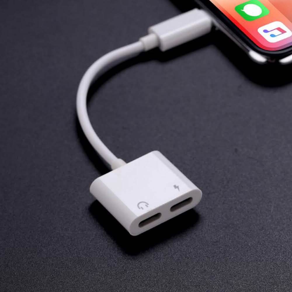 2-in-1 for Lightning Adapter For iPhone 7 8 Plus 10 X