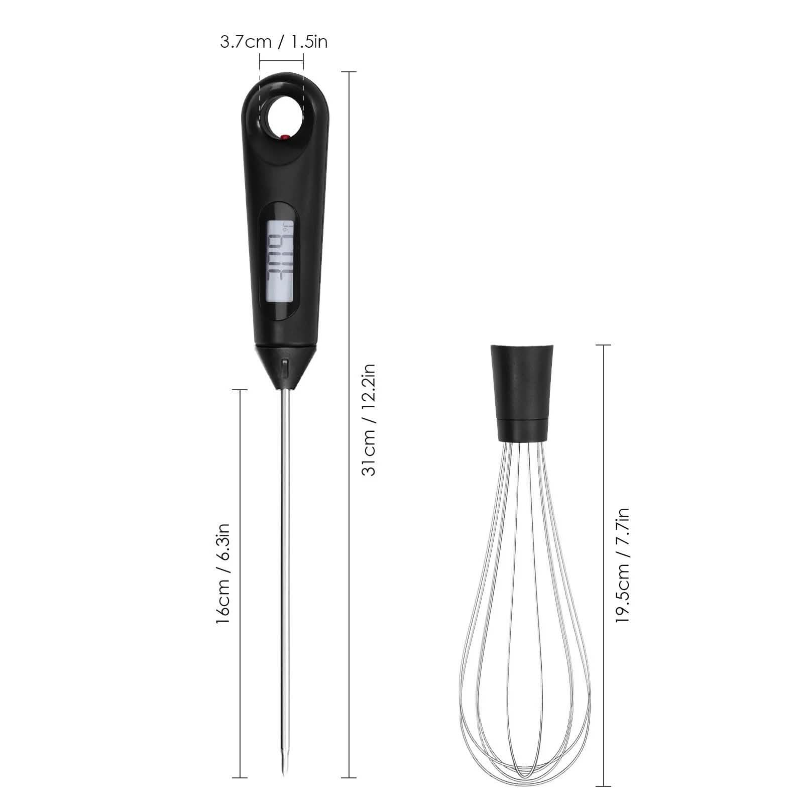 2-in-1 Instant Read Food Thermometer and Egg Whisk