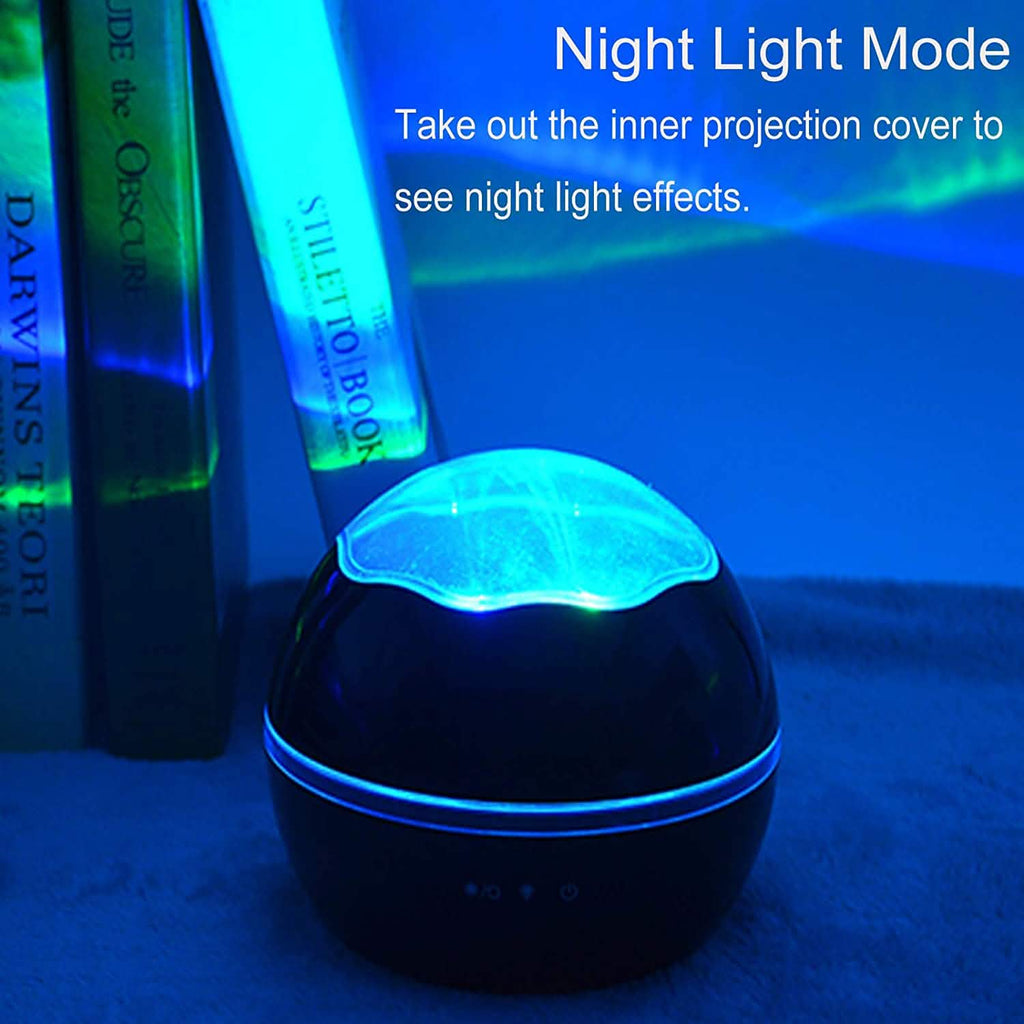 2-in-1 Ocean Star Night Light Projector Lamp 360 Degree Rotating