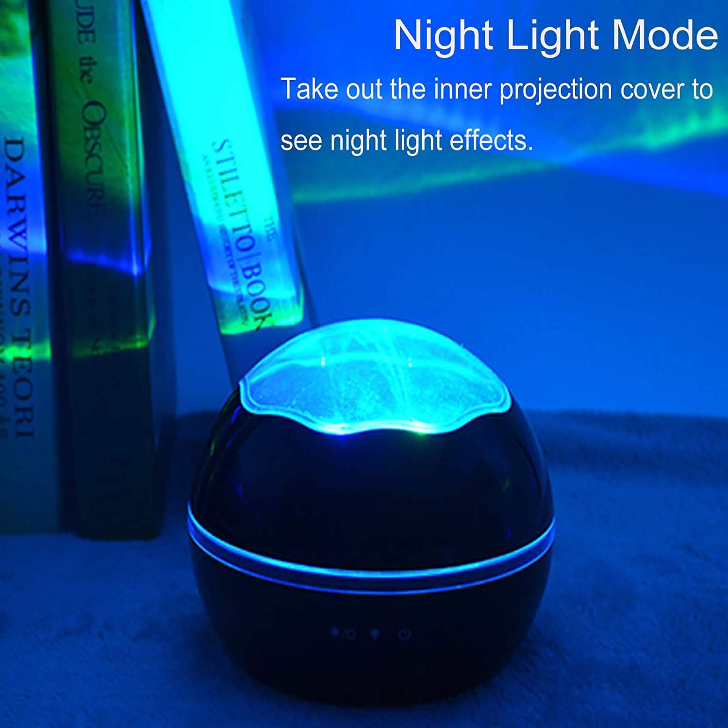 2-in-1 Ocean Star Night Light Projector Lamp 360 Degree Rotating