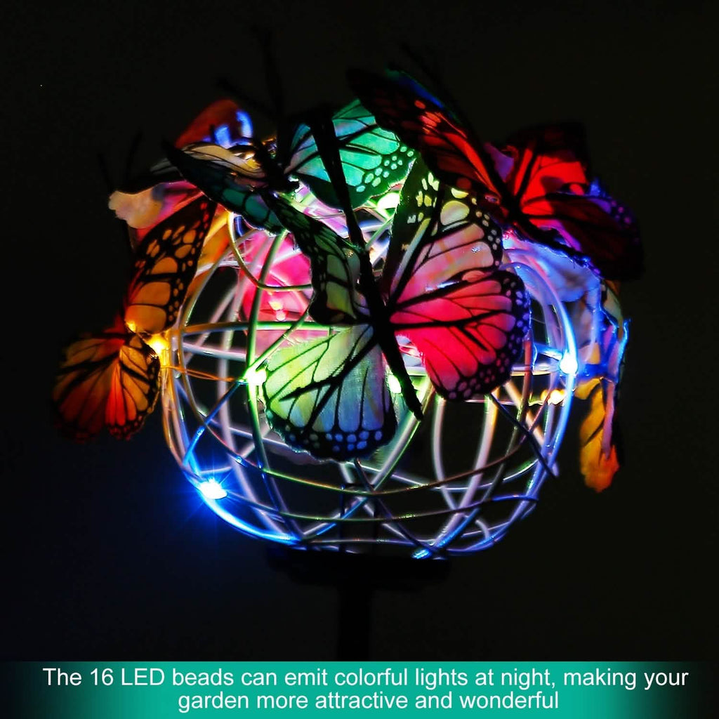 2-in-1 Outdoor Butterfly Solar Light Yard Stake