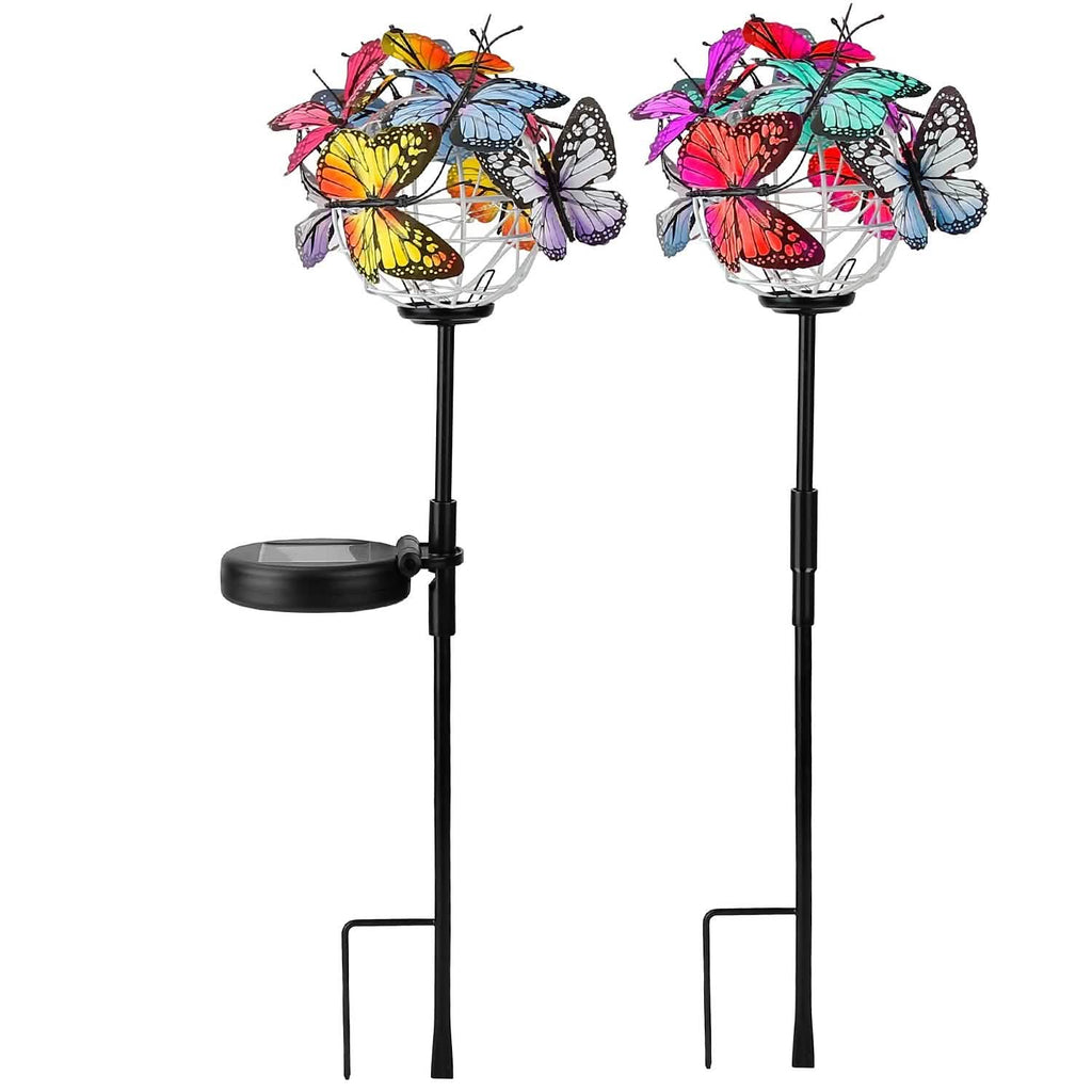 2-in-1 Outdoor Butterfly Solar Light Yard Stake