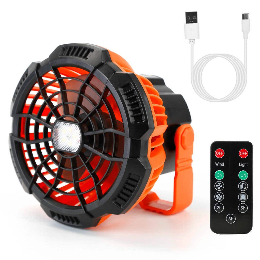 2-in-1 Portable Camping Lantern Electric Fan