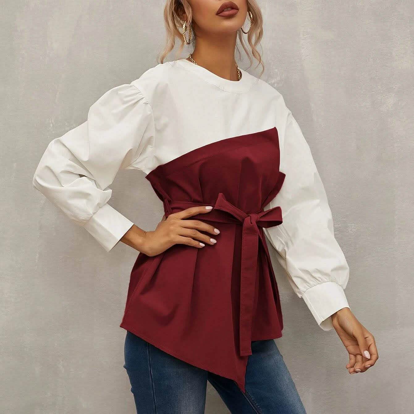 2-in-1 Top Keyhole Back Belted