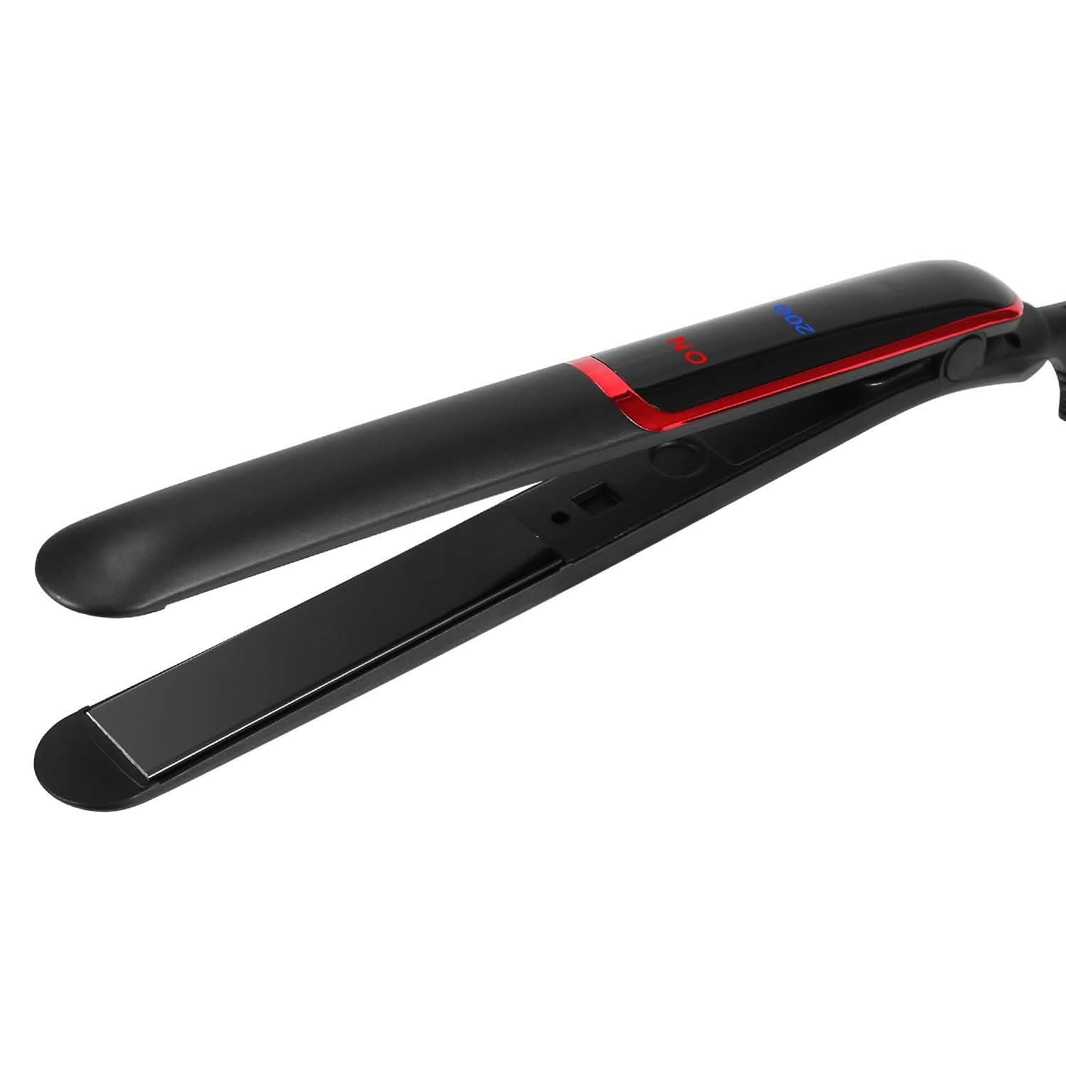 2-in-1 Twist Hair Straightener Ceramic Plate Hair Curler with Temperature Adjust LCD Display
