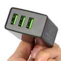 2-Pack: 3 Port LED Fast Quick Charge QC 3.0 USB Hub Display Wall Charger Adapter US Plug