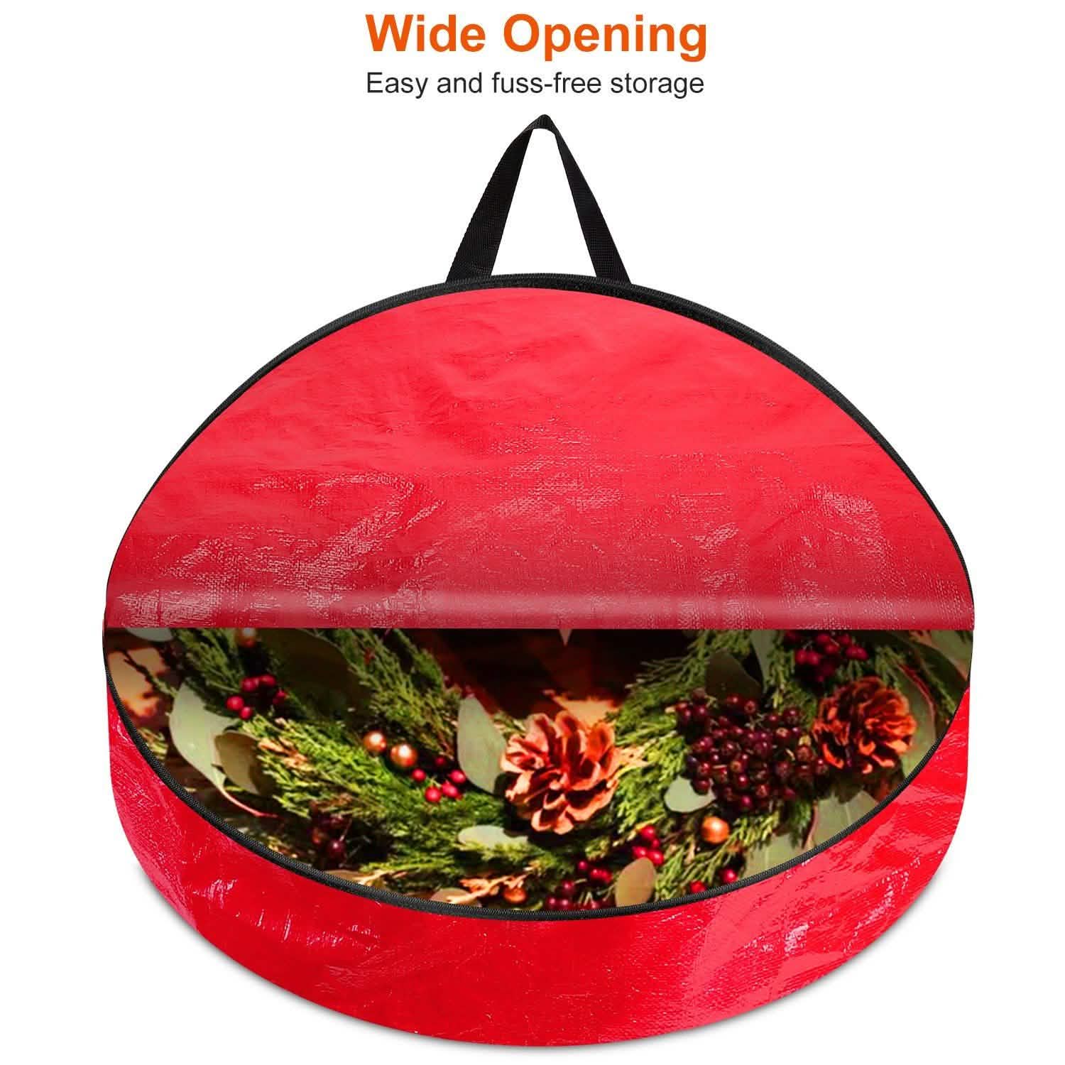 2-Pack: 30" Christmas Wreath Storage Bag 88L