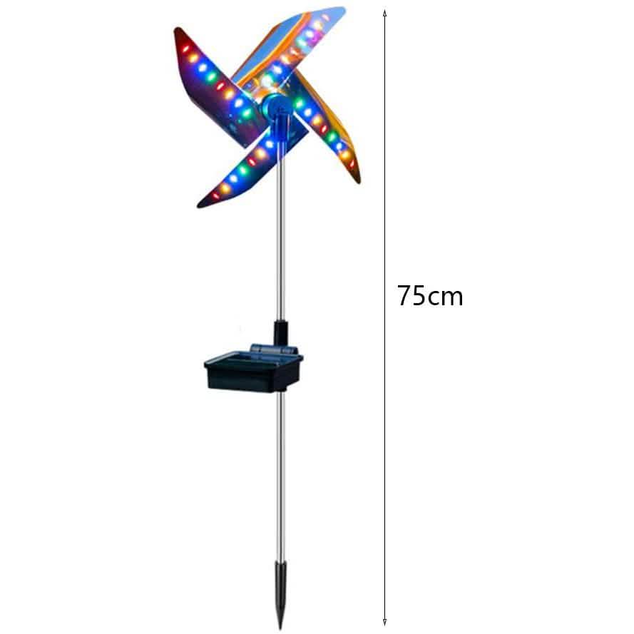 2-Pack: 32LED Outdoor Solar Ground Light Garden Lawn Waterproof Windmill Lamp