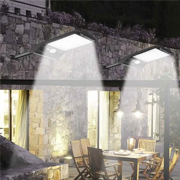 2-Pack: 36 LED Solar Powered Motion Sensor Wall Lamp
