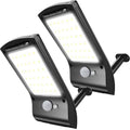 2-Pack: 36 LED Solar Powered Motion Sensor Wall Lamp