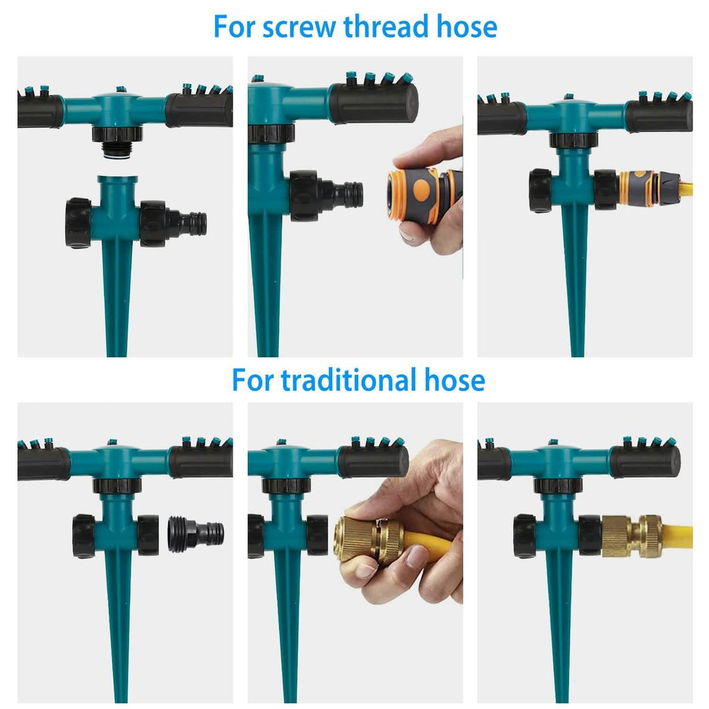 2-Pack: 360 Degree Rotatable Lawn Garden Sprinkler