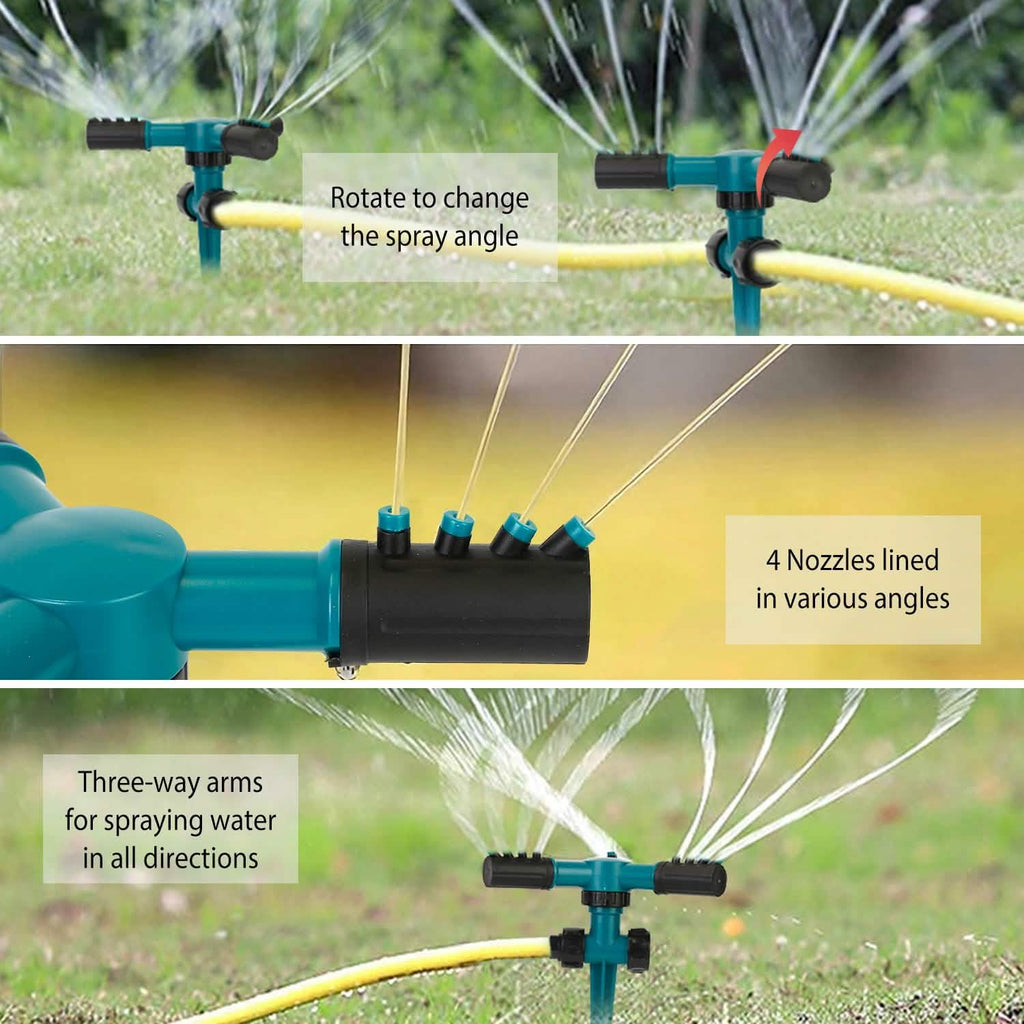 2-Pack: 360 Degree Rotatable Lawn Garden Sprinkler