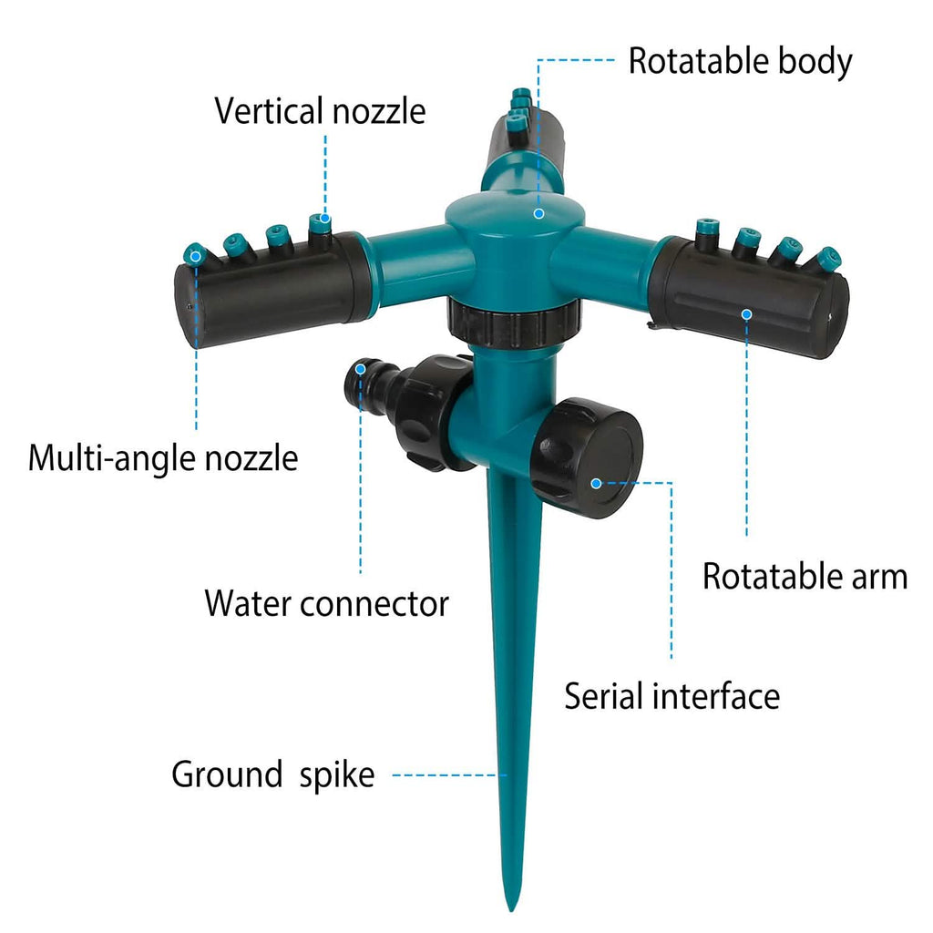 2-Pack: 360 Degree Rotatable Lawn Garden Sprinkler