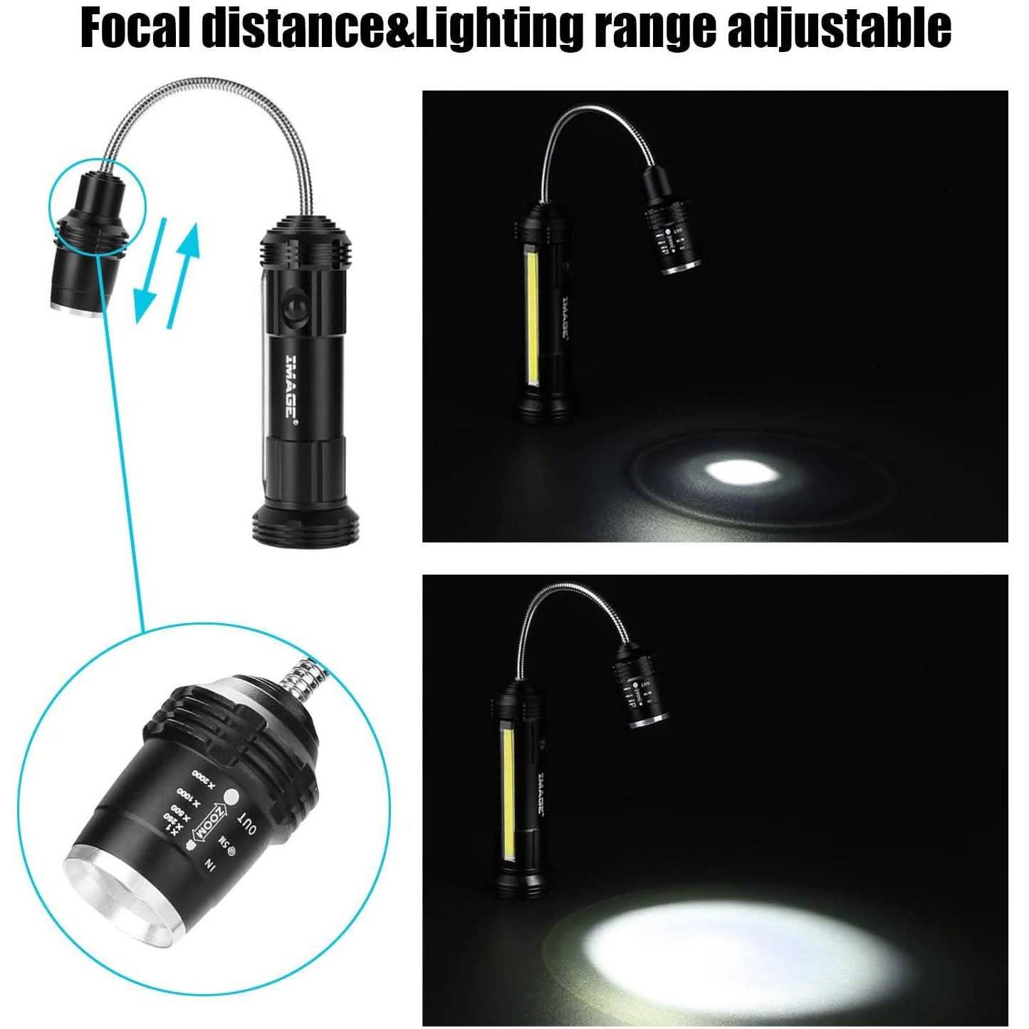 2-Pack: 360º Gooseneck LED Magnetic Base Lamp
