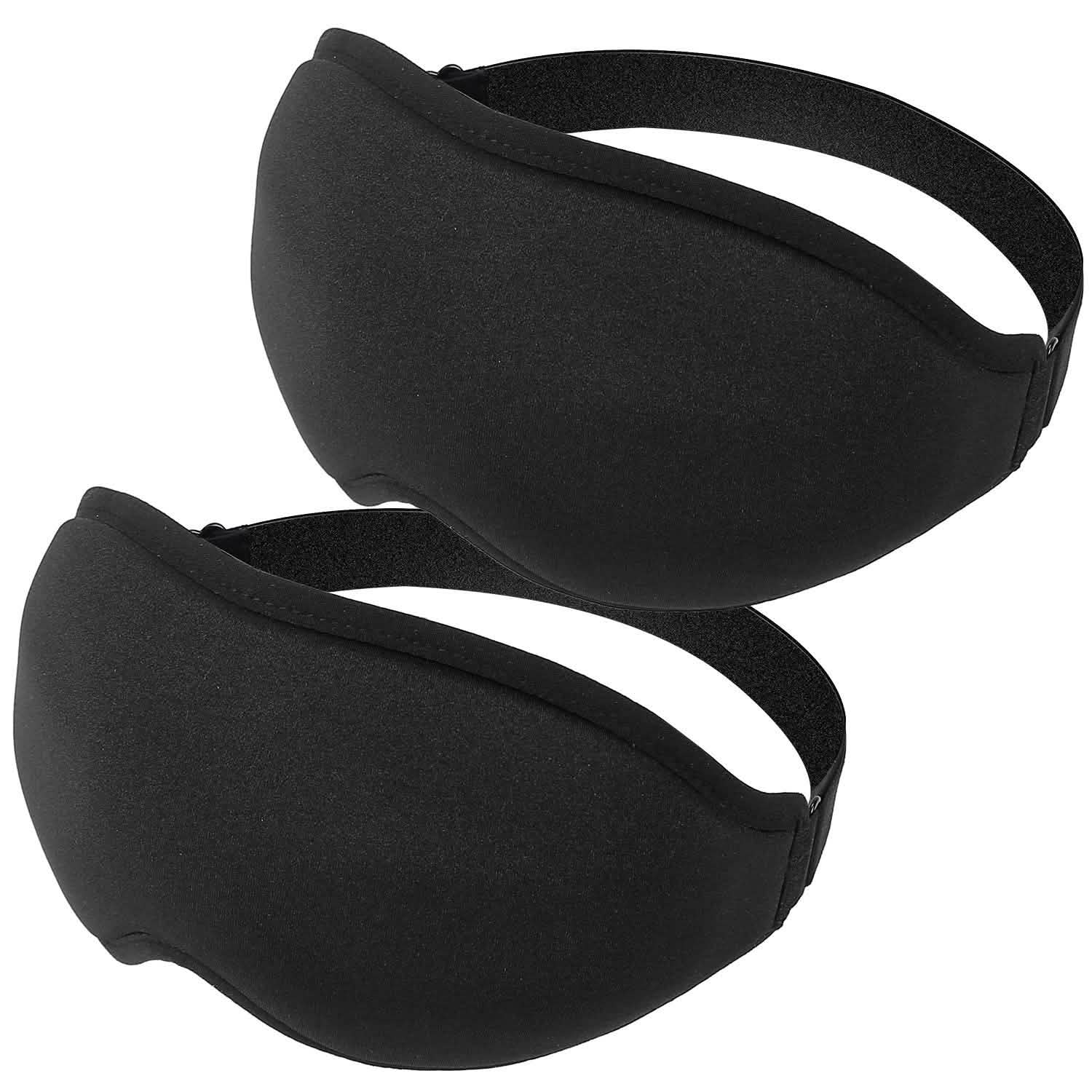 2-Pack: 3D Contoured Cup Light Blockout Sleeping Mask