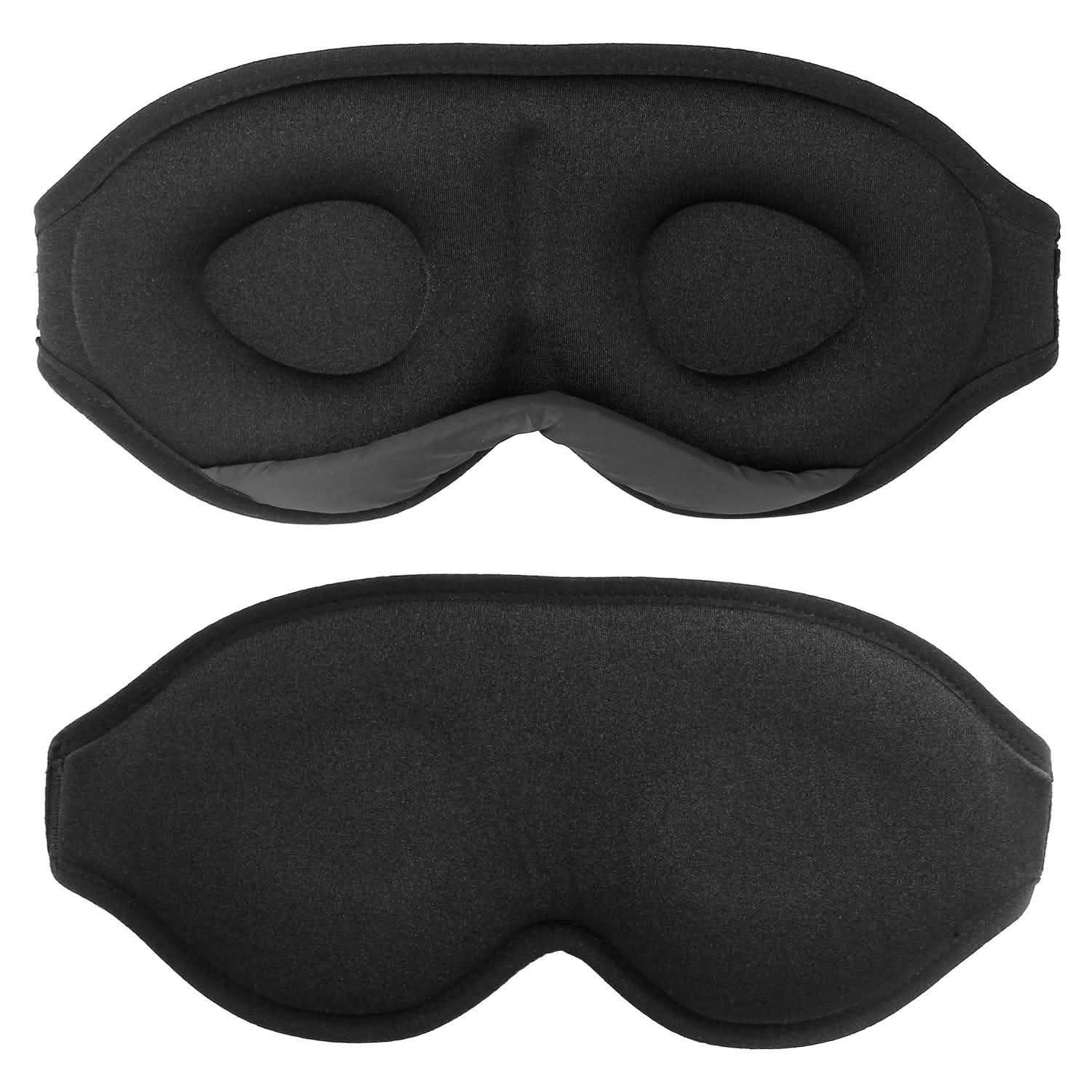 2-Pack: 3D Contoured Cup Light Blockout Sleeping Mask
