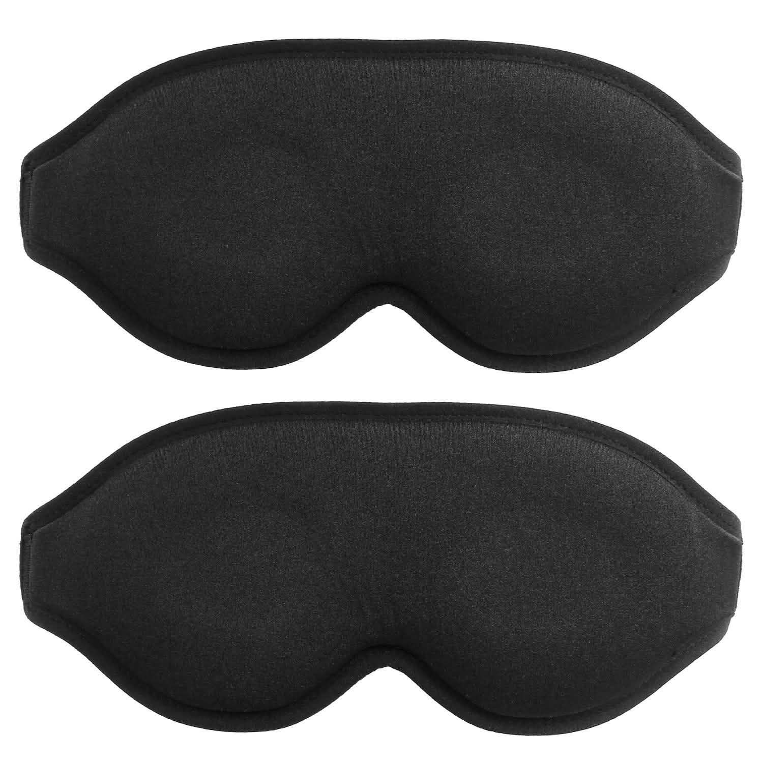 2-Pack: 3D Contoured Cup Light Blockout Sleeping Mask
