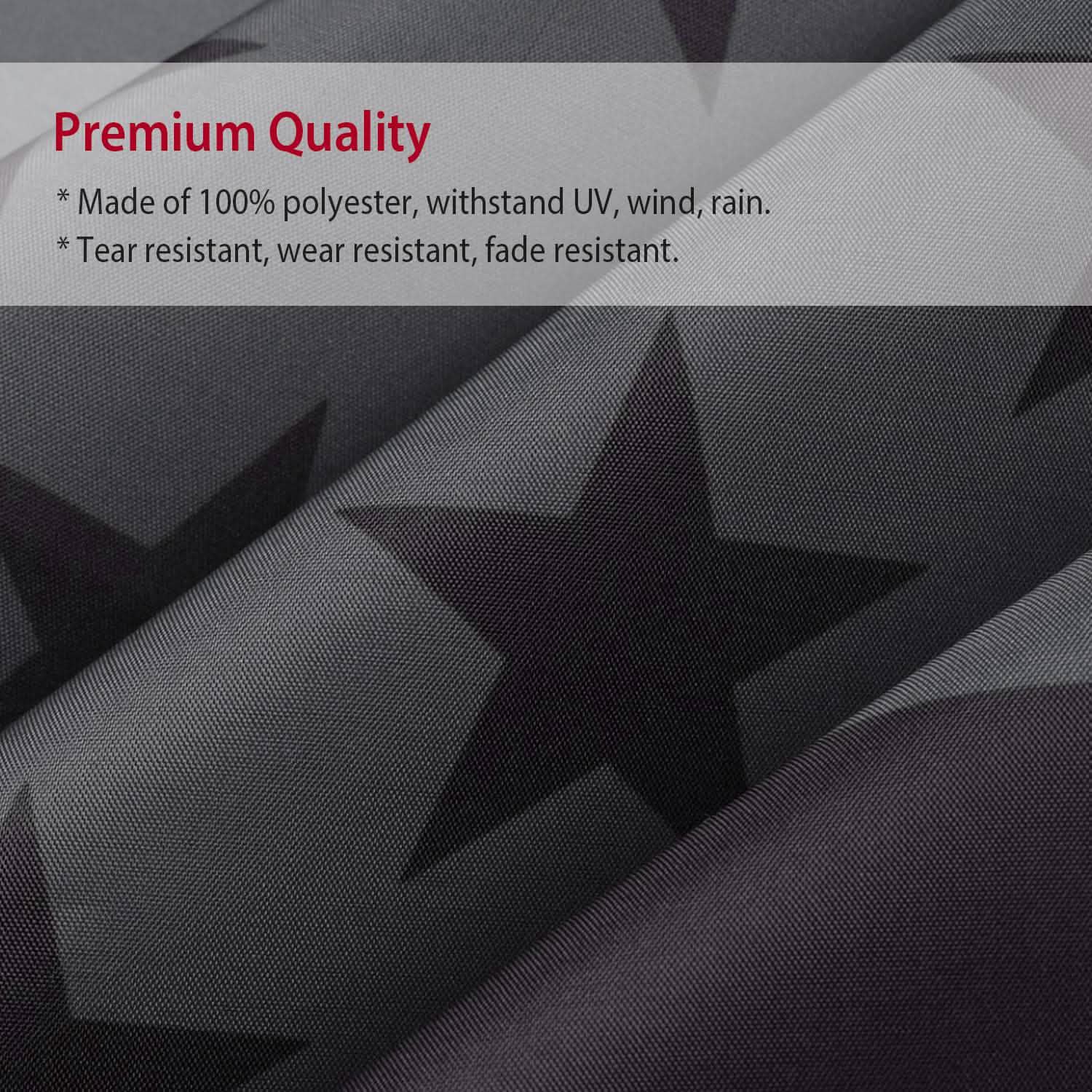 2-Pack: 3X5 Ft. All Black American Flag